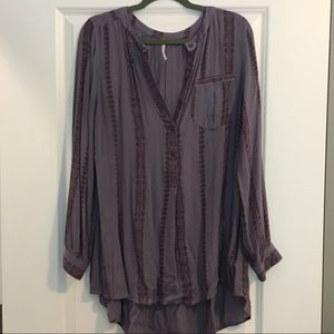 Free people Purple patterned tunic